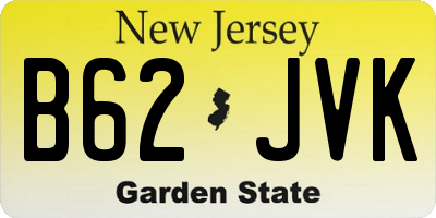 NJ license plate B62JVK