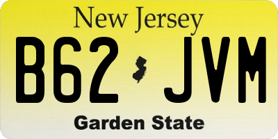 NJ license plate B62JVM