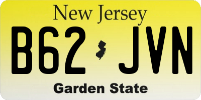 NJ license plate B62JVN
