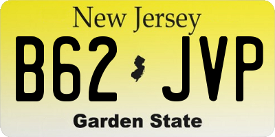 NJ license plate B62JVP