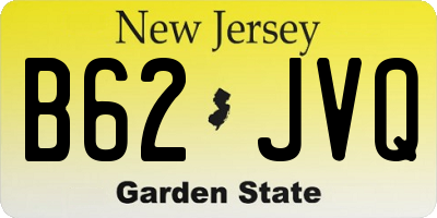 NJ license plate B62JVQ