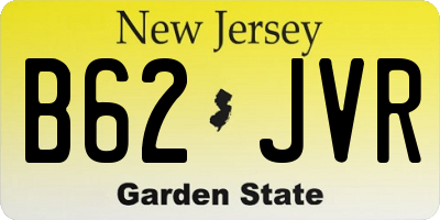 NJ license plate B62JVR