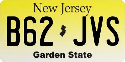 NJ license plate B62JVS