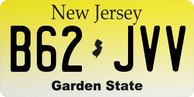 NJ license plate B62JVV