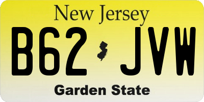 NJ license plate B62JVW