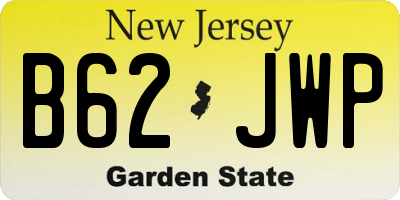 NJ license plate B62JWP