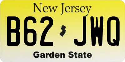 NJ license plate B62JWQ