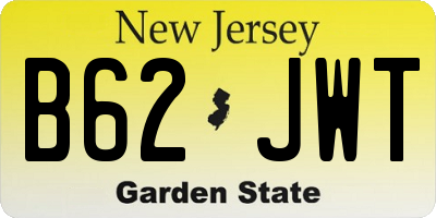 NJ license plate B62JWT