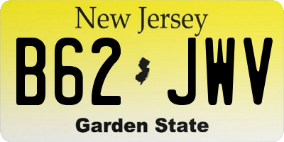 NJ license plate B62JWV