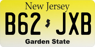 NJ license plate B62JXB