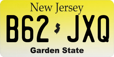 NJ license plate B62JXQ