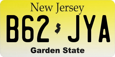 NJ license plate B62JYA