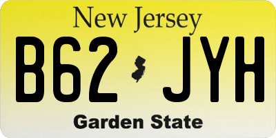 NJ license plate B62JYH