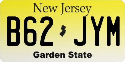 NJ license plate B62JYM