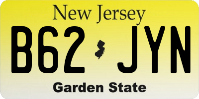 NJ license plate B62JYN