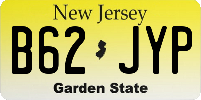 NJ license plate B62JYP