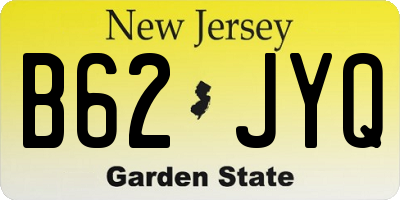 NJ license plate B62JYQ