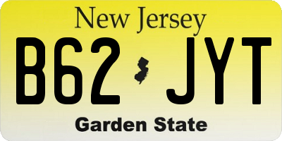 NJ license plate B62JYT