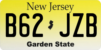NJ license plate B62JZB