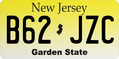 NJ license plate B62JZC