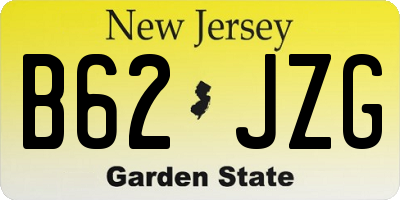 NJ license plate B62JZG