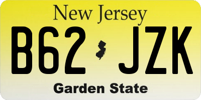 NJ license plate B62JZK