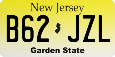 NJ license plate B62JZL
