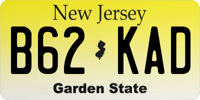 NJ license plate B62KAD