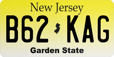 NJ license plate B62KAG