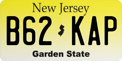 NJ license plate B62KAP