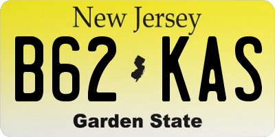NJ license plate B62KAS