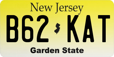 NJ license plate B62KAT