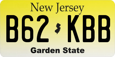 NJ license plate B62KBB