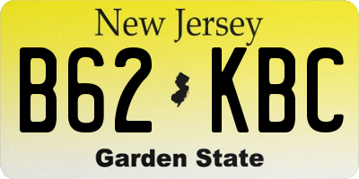 NJ license plate B62KBC
