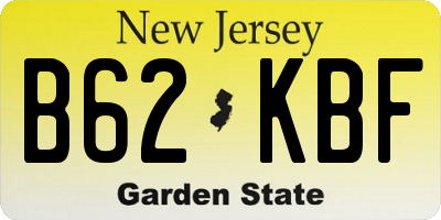 NJ license plate B62KBF