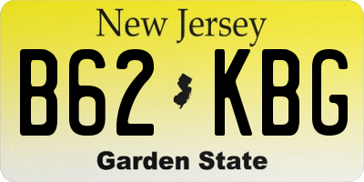 NJ license plate B62KBG