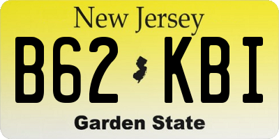 NJ license plate B62KBI