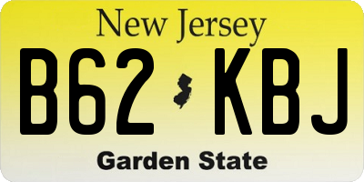 NJ license plate B62KBJ
