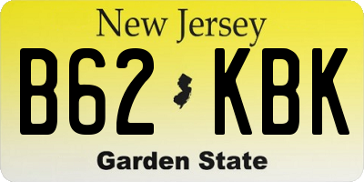 NJ license plate B62KBK