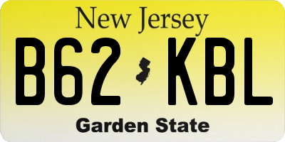 NJ license plate B62KBL