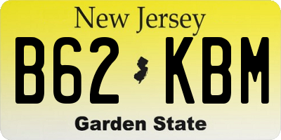 NJ license plate B62KBM