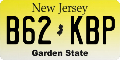 NJ license plate B62KBP