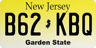 NJ license plate B62KBQ