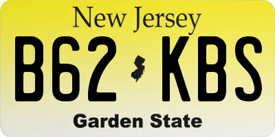 NJ license plate B62KBS