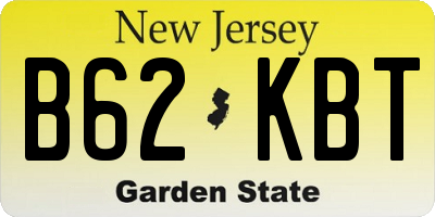 NJ license plate B62KBT