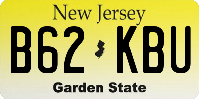 NJ license plate B62KBU