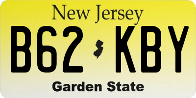 NJ license plate B62KBY