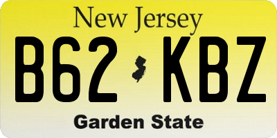 NJ license plate B62KBZ
