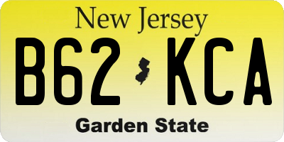 NJ license plate B62KCA