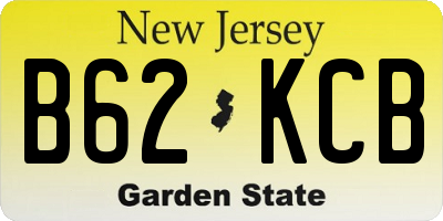 NJ license plate B62KCB